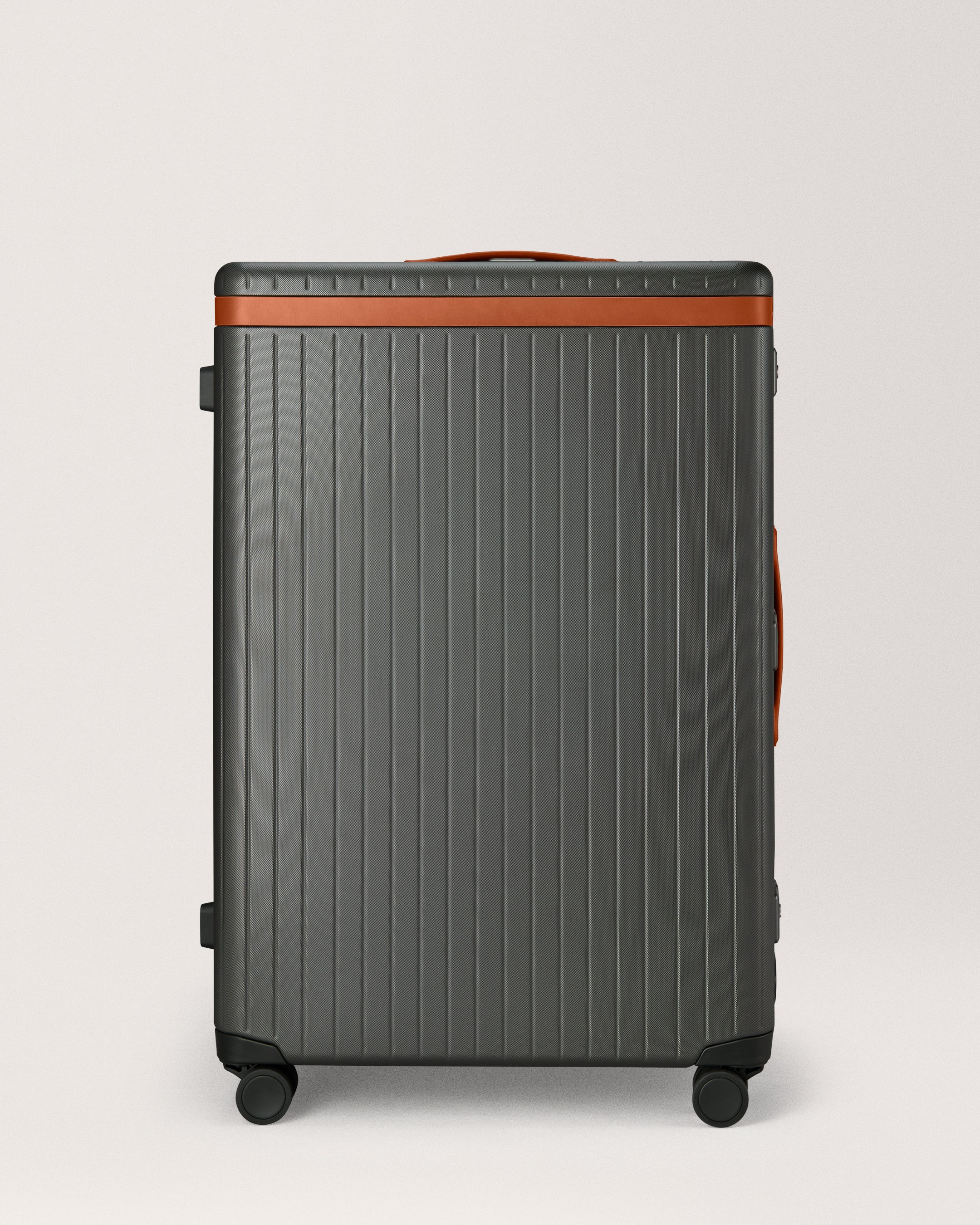 The Large Check-in - Return Grey / Cognac / Dotted Extra-large hard-shell suitcase