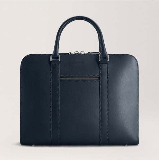 Palissy Briefcase - Return Navy Slim leather briefcase - Fair Condition