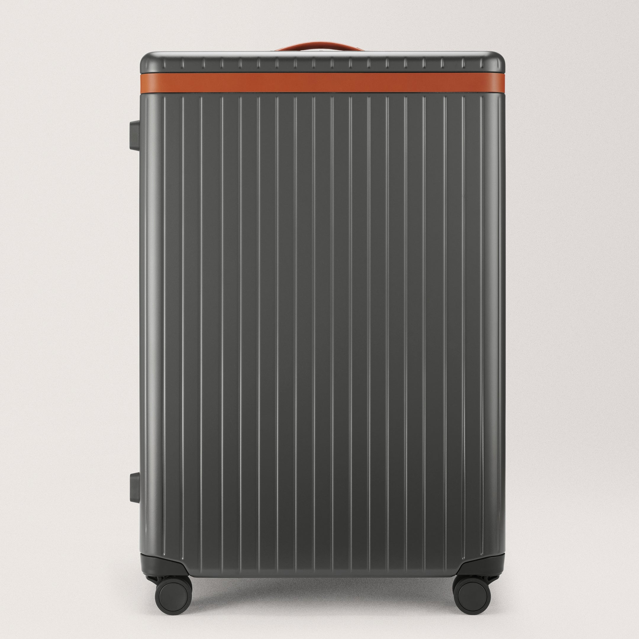 The Large Check-in Grey / Cognac Extra-large hard-shell suitcase