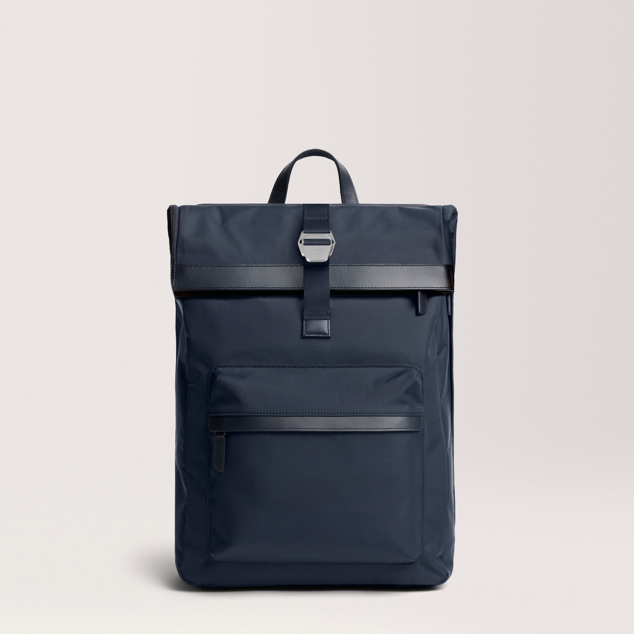City-hopper Backpack Navy Nylon fold top backpack