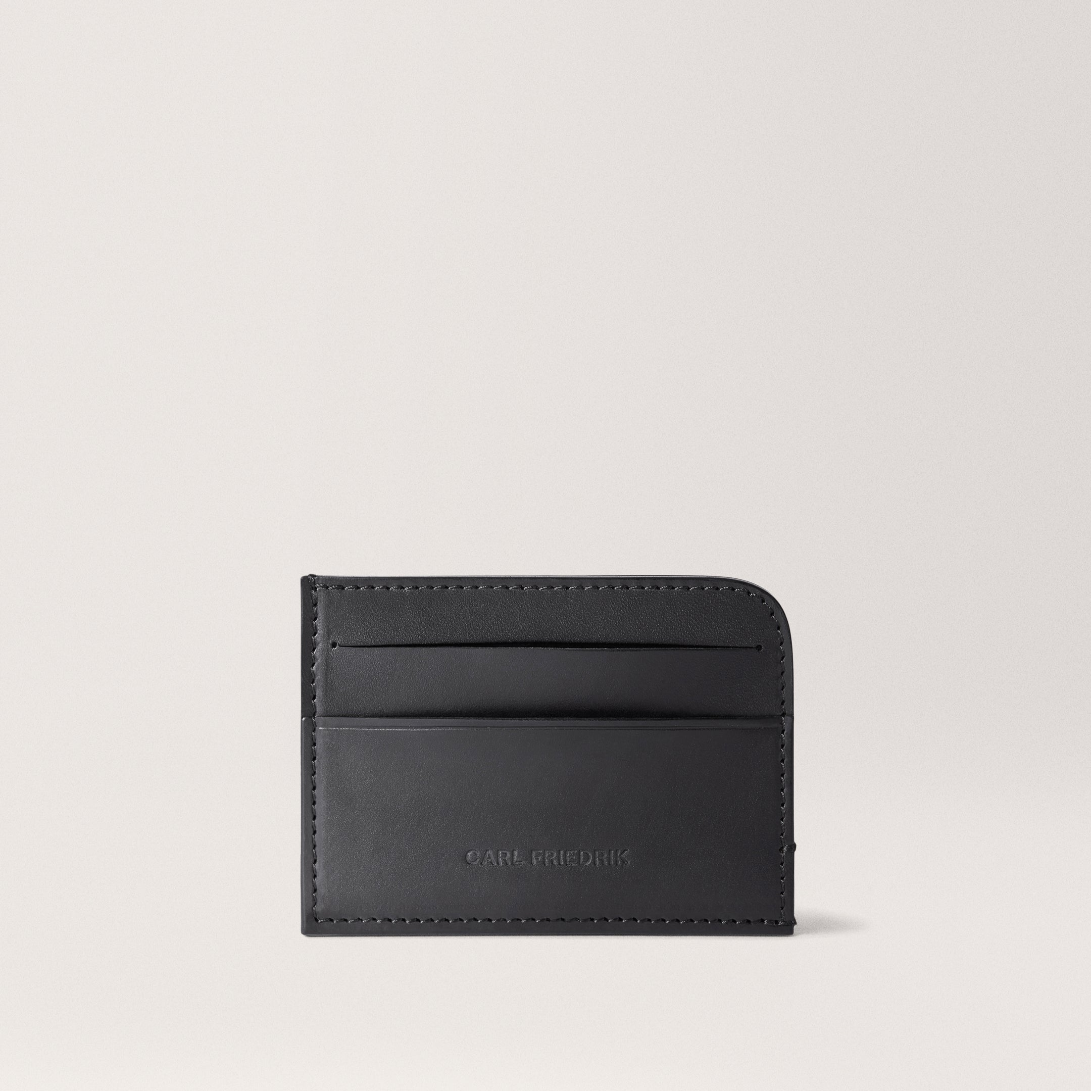 Hatton - Return Black Slim leather card holder