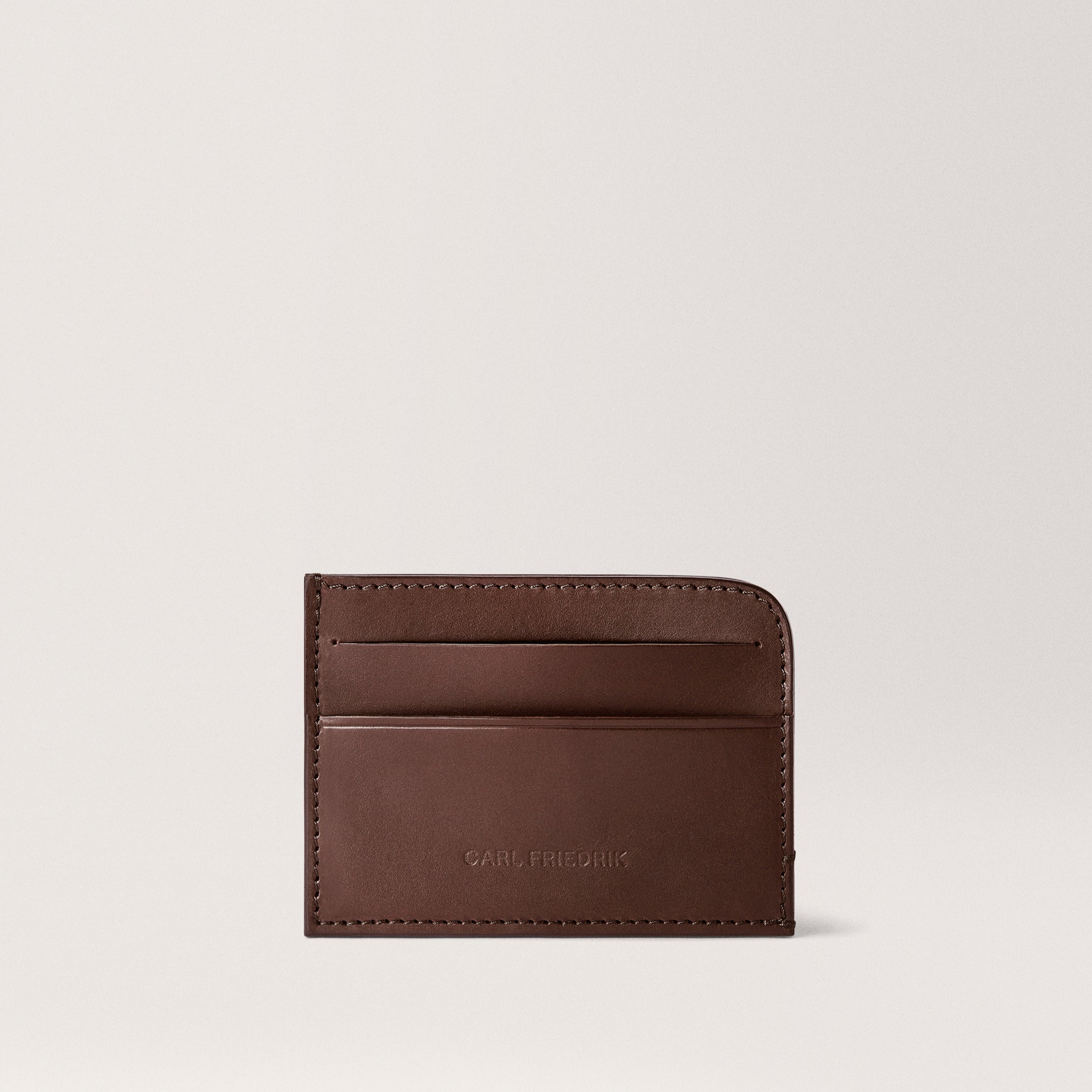 Hatton - Return Chocolate Slim leather card holder
