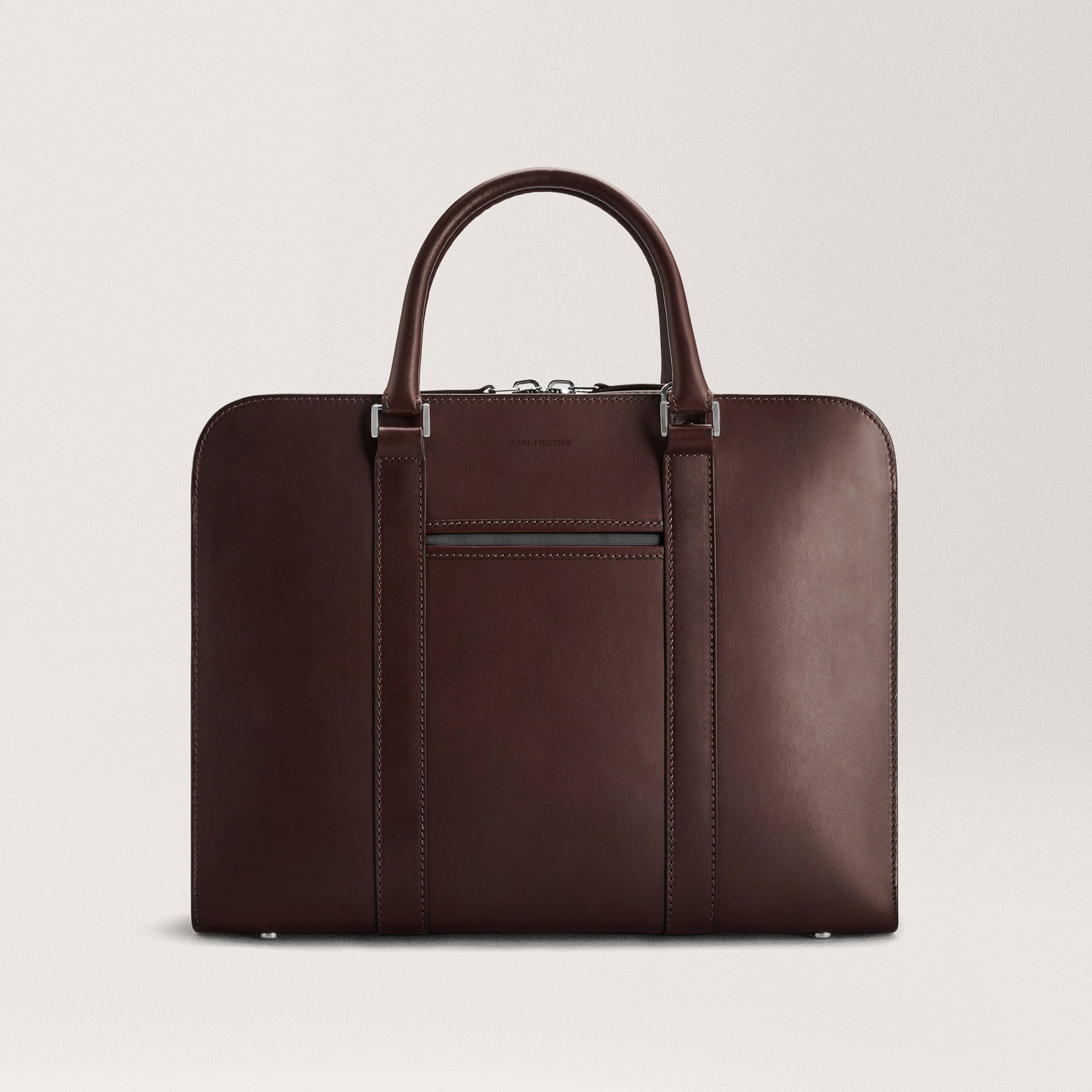 Palissy Briefcase Chocolate Slim leather briefcase