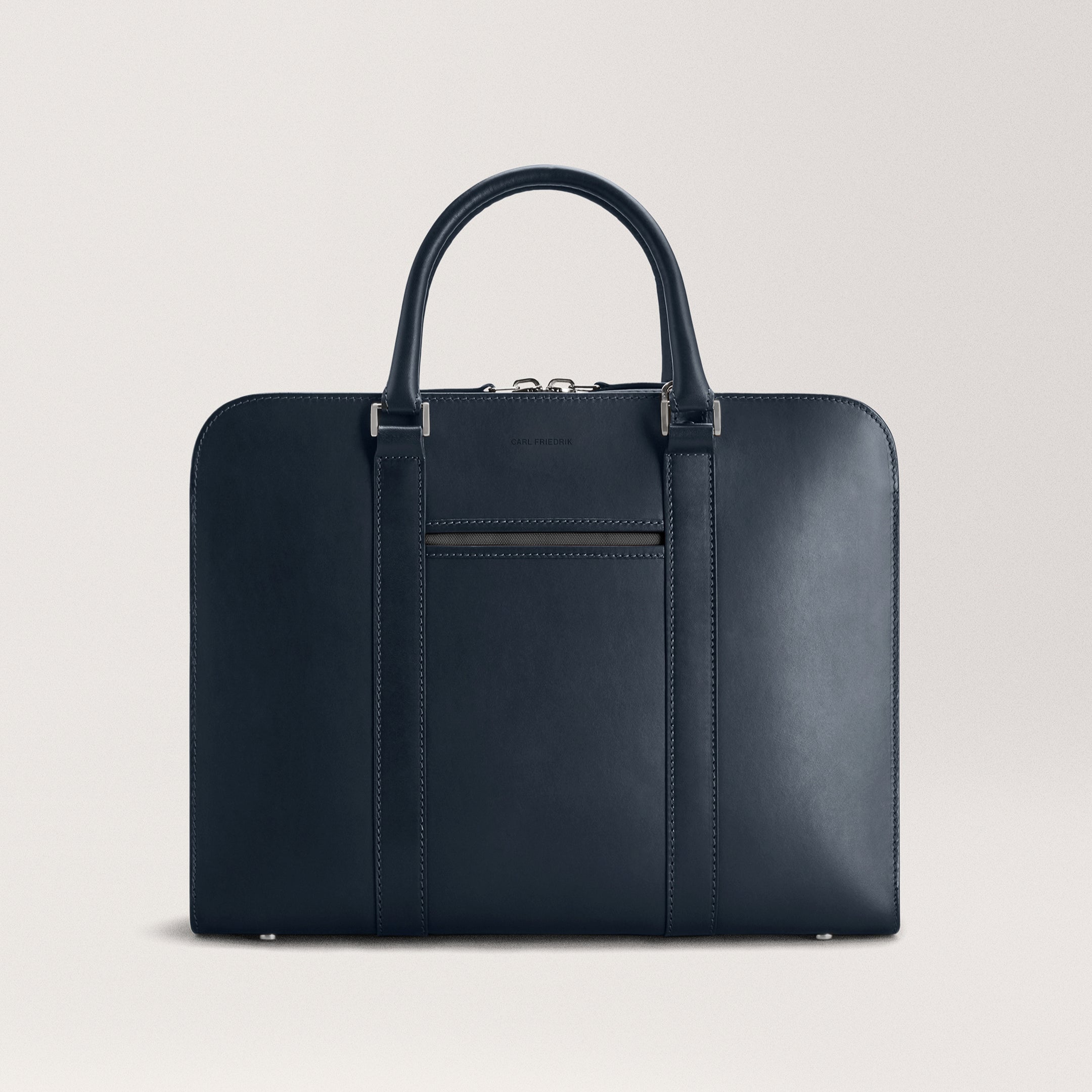 Palissy Briefcase Navy Slim leather briefcase