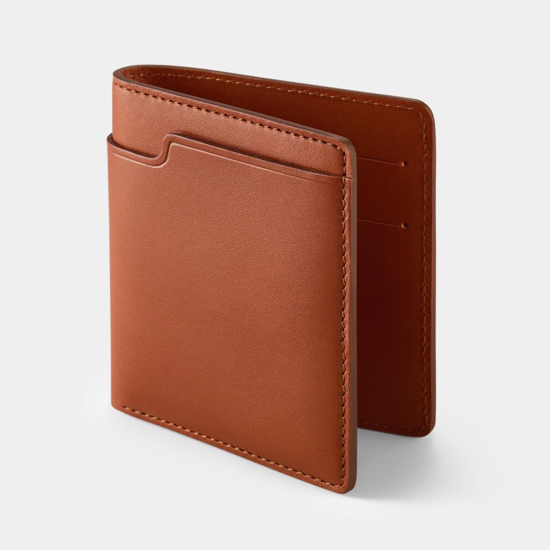 Walden - Return Cognac Vertical bi-fold wallet