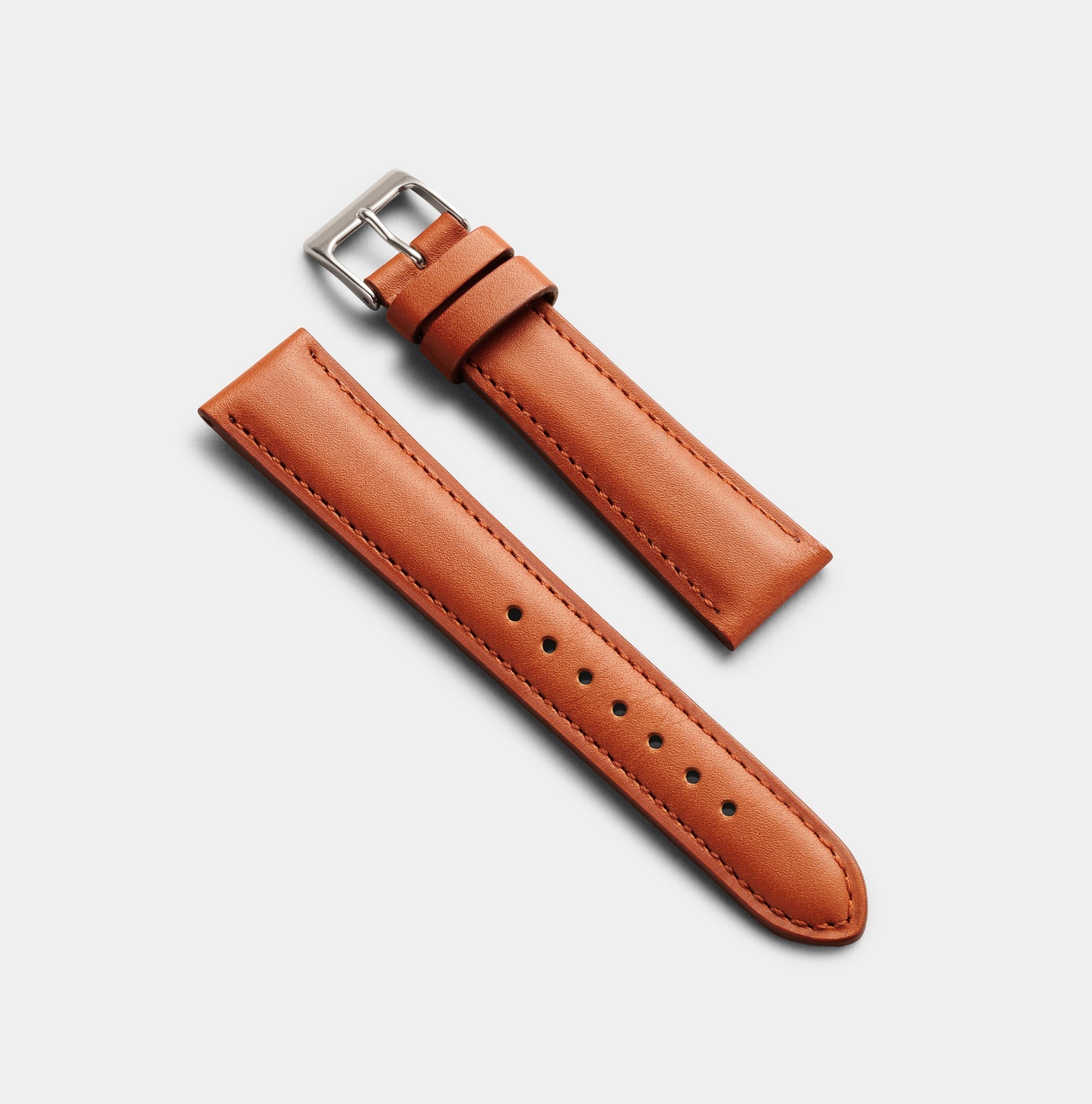 The Classic Watch Strap Cognac / 18mm Leather watch strap