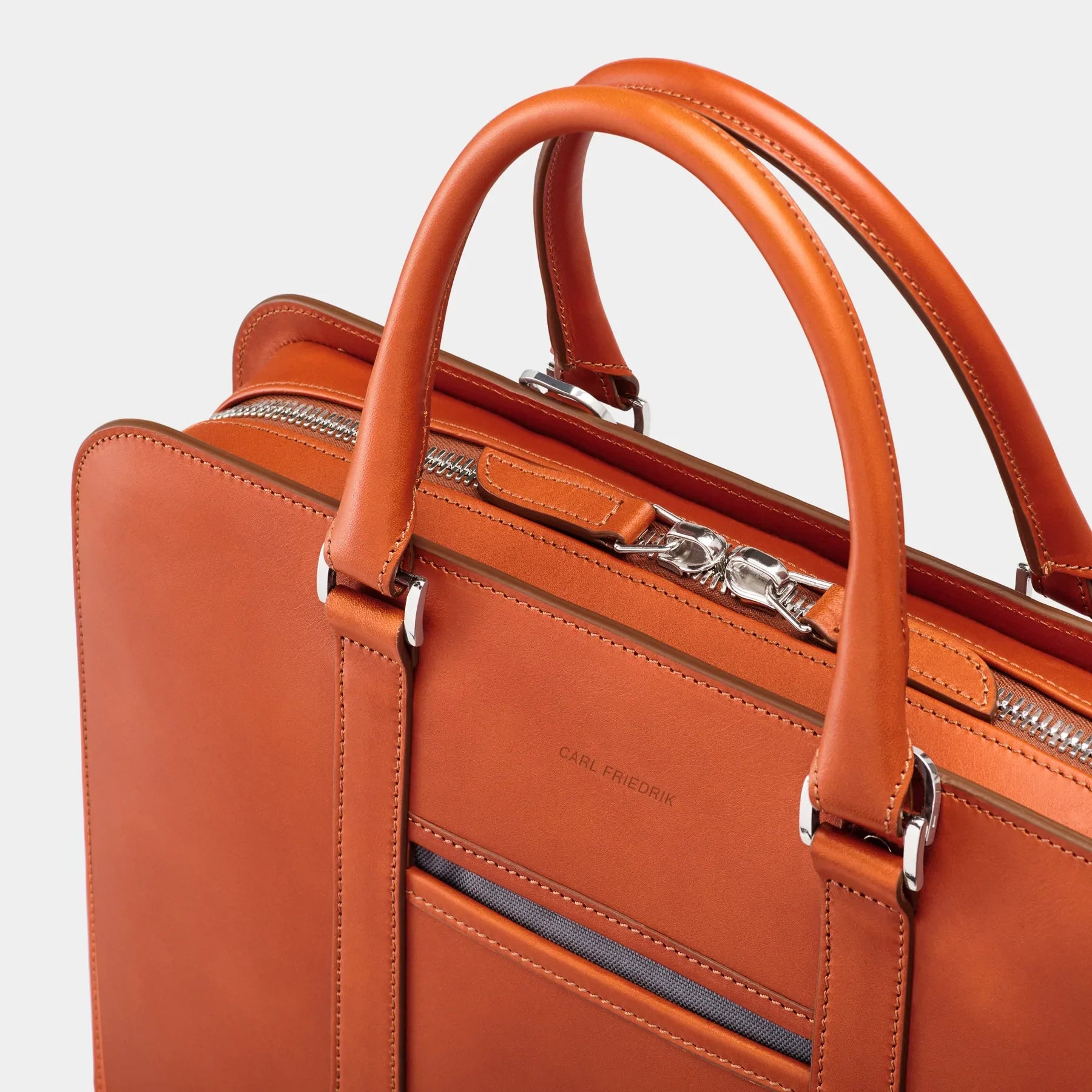 Palissy Briefcase - Sample cognac